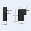 TECPHILE- 100W USB Type-C Male to Female 90° Right Angle Adapter - 7