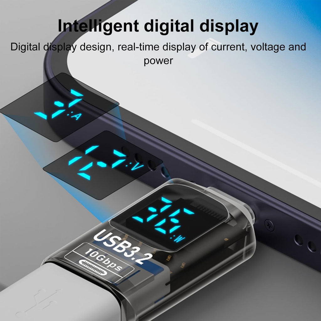 Tecphile CA101 display Adapter Black CF USB A Male SHOWING VOLT, WATT, AMP