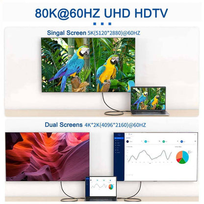 Tecphile CA124 Reverse A8k16 Adapter Black HDMI HDF 8k@60hz