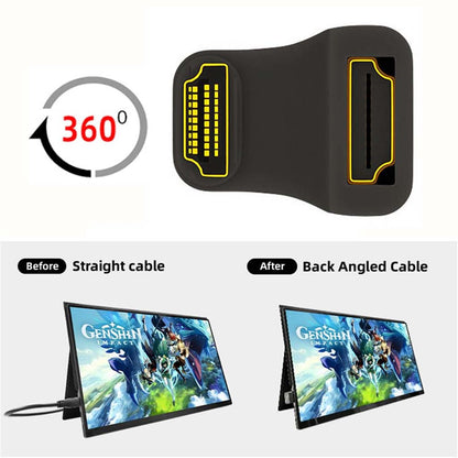 Tecphile CA124 Reverse A8k16 Adapter Black HDMI HDF 360 degree 