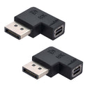 TECPHILE – 8K Mini DisplayPort Female to DisplayPort Male Adapter 90° Angled - 11