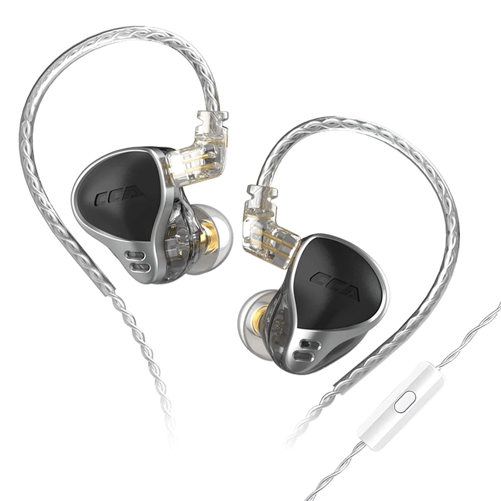 CCA-APEX24 24 Balanced IEM in black and gold with ergonomic over-ear design and detachable cable for high-fidelity audio performance.