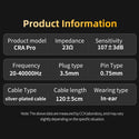 CCA- CRA Pro Ultra-Thin Dynamic Driver In-Ear Monitor - 13