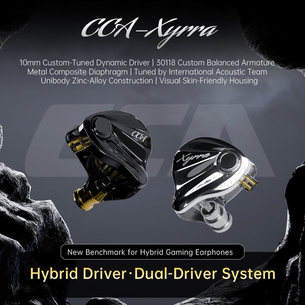 CCA- Xyrra Hybrid 10mm DD + 1 BA Driver Gaming IEM - 2