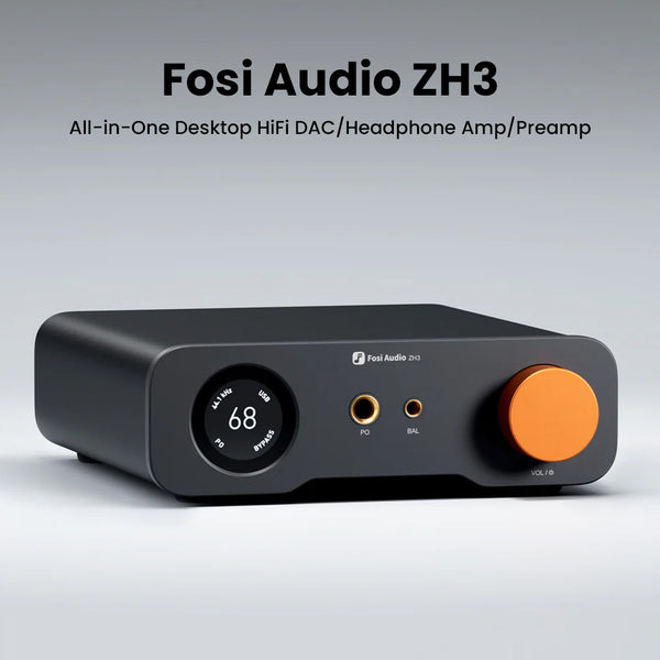Fosi Audio- ZH3 High-End Desktop DAC, Headphone Amp, & Pre-Amp - 2