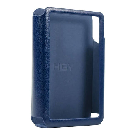 HiBy-R3II PU Leather Case in navy blue with snug fit design for HiBy R3 II. Durable earphone accessory offering full side protection.