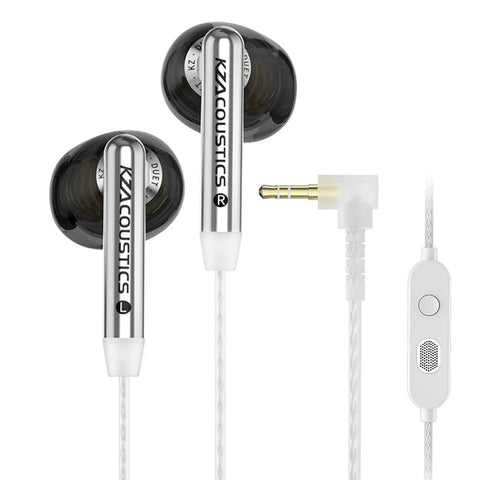 Buy black KZ- Duet Dual Dynamic Drivers Wired Earbuds