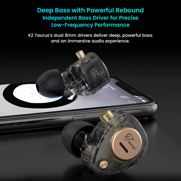 KZ- Taurus Dual 8mm Dynamic Drivers IEM - 3