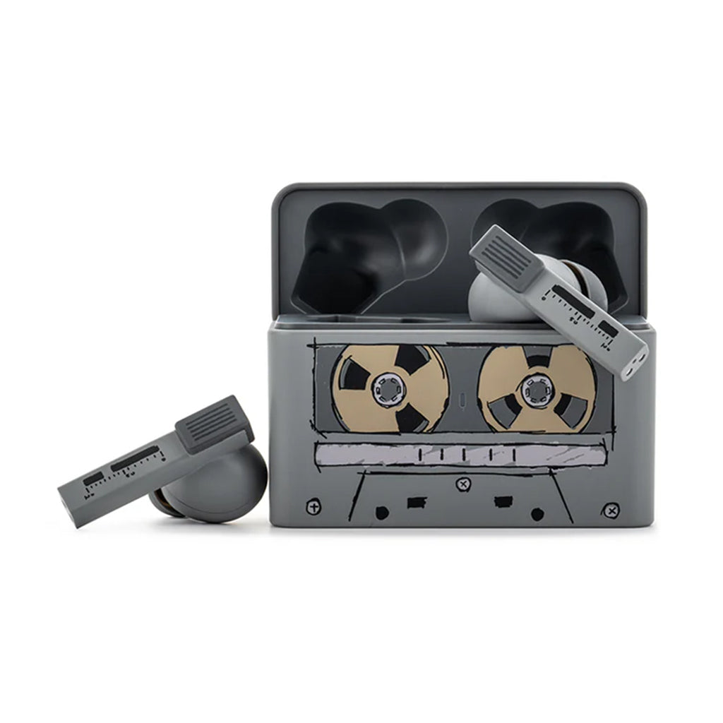 MOONDROP Golden Ages 2 TWS earbuds with retro cassette-style charging case and 13mm planar magnetic drivers for Hi-Fi ANC audio.