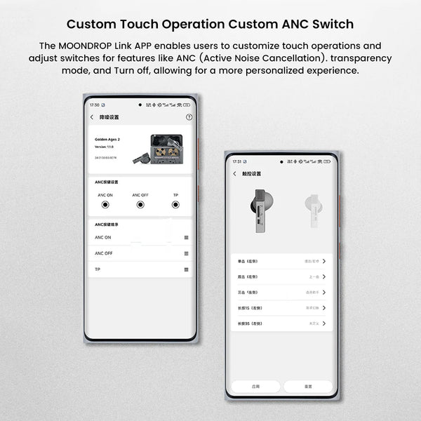 MOONDROP- Golden Ages 2 13mm Planar Magnetic Hi-Fi ANC TWS Earphones - 16