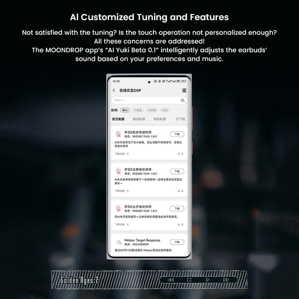 MOONDROP- Golden Ages 2 13mm Planar Magnetic Hi-Fi ANC TWS Earphones - 17