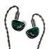 PULA Unicrom IEM in green with braided cable, showcasing premium build and stylish design for audiophile users.