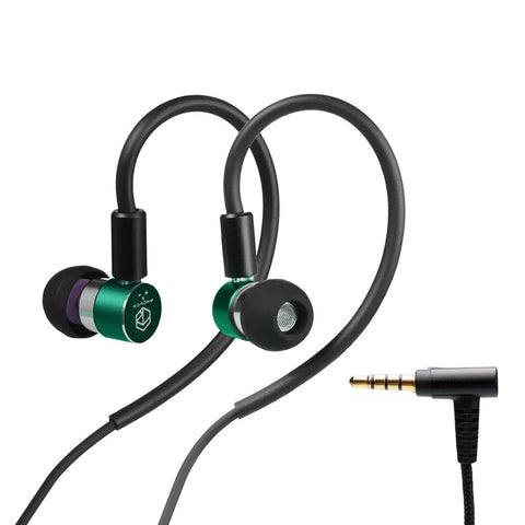 Green variant of Photon Pro IEM with HD 8mm driver and over-ear cable, offering clean sound and stylish design.