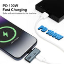 TECPHILE - 2-in-1 USB C to 100W PD Type C + 3.2 Type-C Adapter - 2