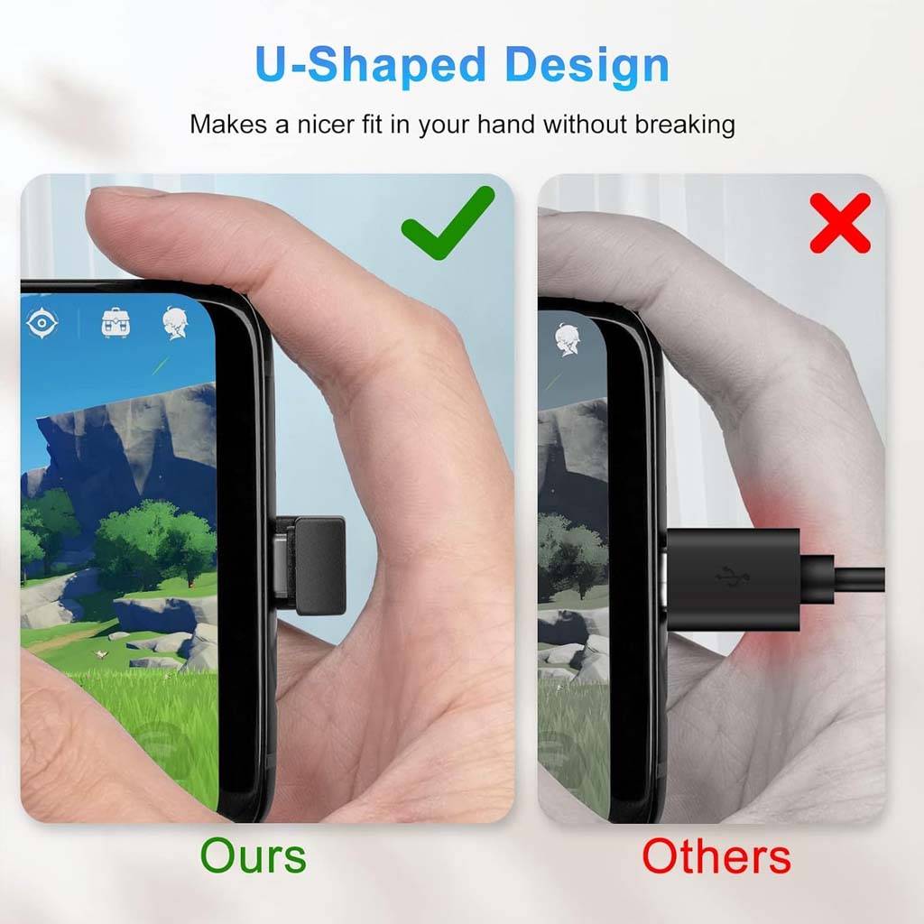 TECPHILE CA120 U Shape Adapter Black CM CF  U-SHAPED DESIGN FOR PHONE
