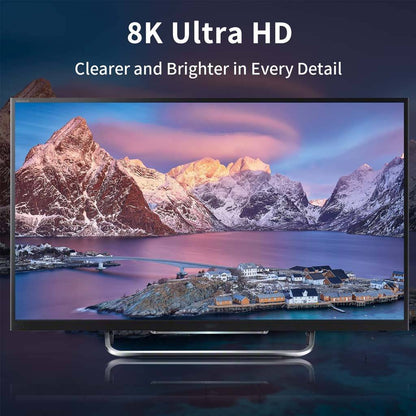 8K Ultra HD display supported by TECPHILE Mini DP Adapter, delivering clearer and brighter visuals for professional and entertainment use.