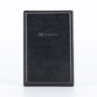 Back view of TempoTec Variations V3 Series PU leather case featuring embossed TempoTec logo and sleek, professional finish.
