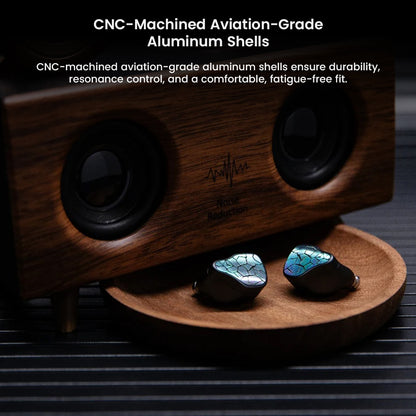 ThieAudio HYPE 4 MKII IEMs with CNC-machined aviation-grade aluminum shells for durability, comfort, and resonance control.