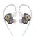 QKZ AK6 IEM in black variant with gold faceplate, combining sleek aesthetics with high-performance audio tuning.