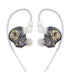 QKZ AK6 IEM in black variant with gold faceplate, combining sleek aesthetics with high-performance audio tuning.
