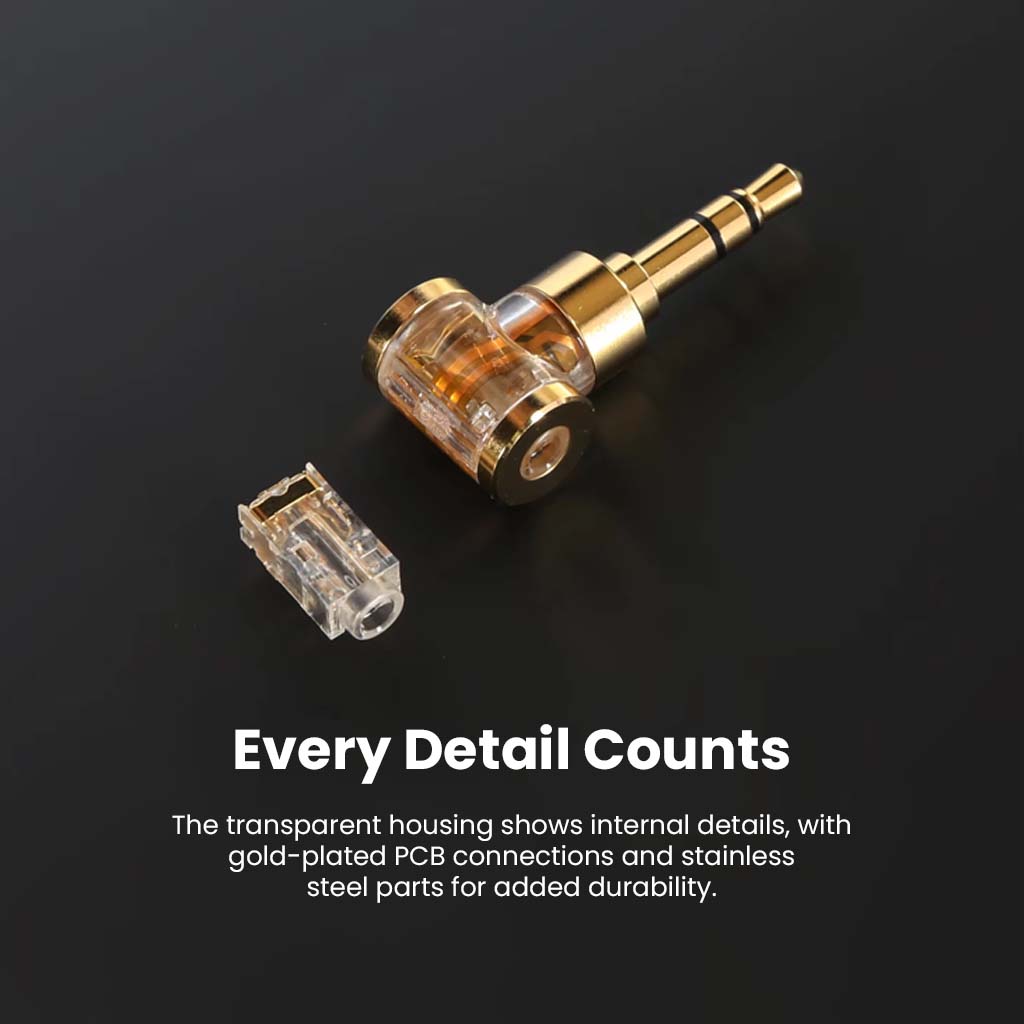 ddHiFi-DJ35AG Portable 2.5mm Female to 3.5 Male with Beautiful Design