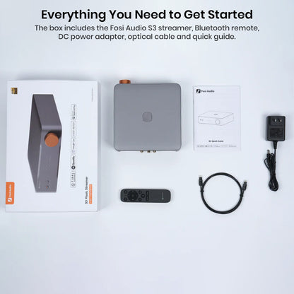 Fosi Audio S3 streamer and accessories set