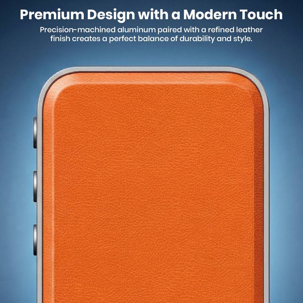 Fosi Audio MD3 portable magnetic DAC headphone amp with leather finish