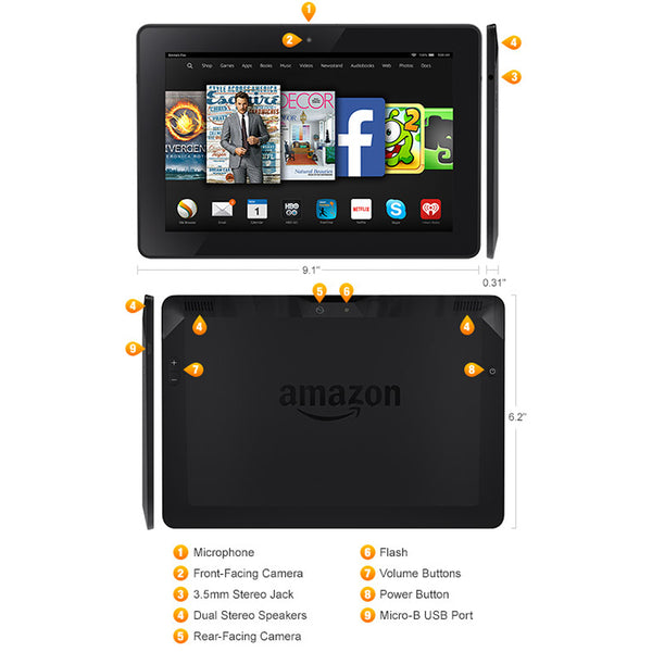 Amazon - Fire HDX 8.9 Tablet (4th Gen) - 7