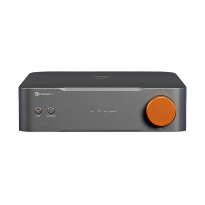 Fosi Audio S3 DAC and preamp with orange volume knob
