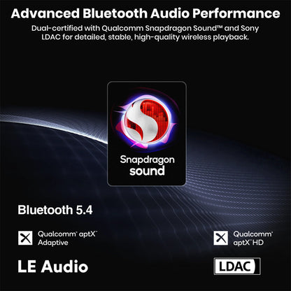 Questyle SIGMA Pro supports Bluetooth 5.4 with Snapdragon Sound, LDAC, and aptX HD for high-quality wireless audio performance.