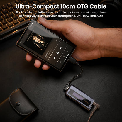 TimeEar - USB C to USB C OTG Mini Cable (L-Shaped to Straight)