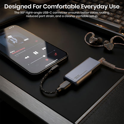 TimeEar - USB C to USB C OTG Mini Cable (L-Shaped to Straight)
