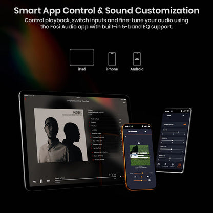 Smart app control for Fosi Audio S3 with sound customization
