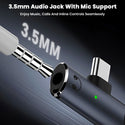 AUDIOCULAR – A14X 100W 2-In-1 Type C to Type-C/3.5mm Audio Adapter - 4