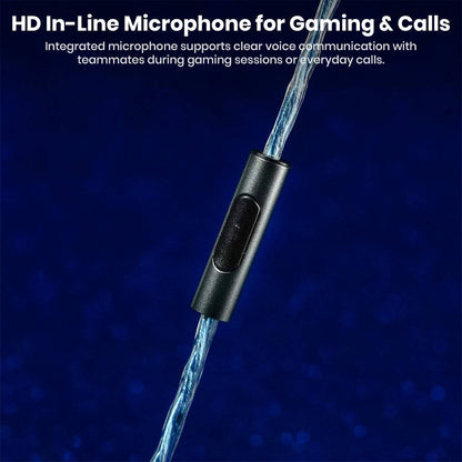 Gaming-inspired blue design in-ear monitors with logo