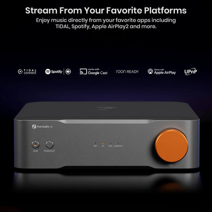 Fosi Audio S3 connected to smartphone for seamless music streaming