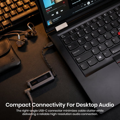 TimeEar - USB C to USB C OTG Mini Cable (L-Shaped to Straight)