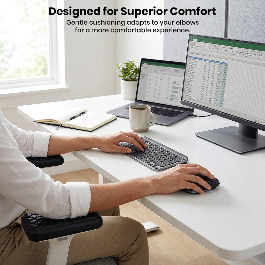 TECPHILE - Ergonomic Keyboard Wrist Rest Pad Support for Keyboard & Mouse