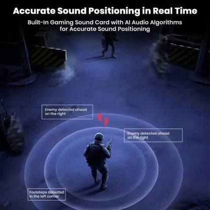 EPZ – G30 1DD + 1BA Gaming IEM with ENC Boom Mic enables real-time sound positioning with AI audio for accurate enemy detection in games.