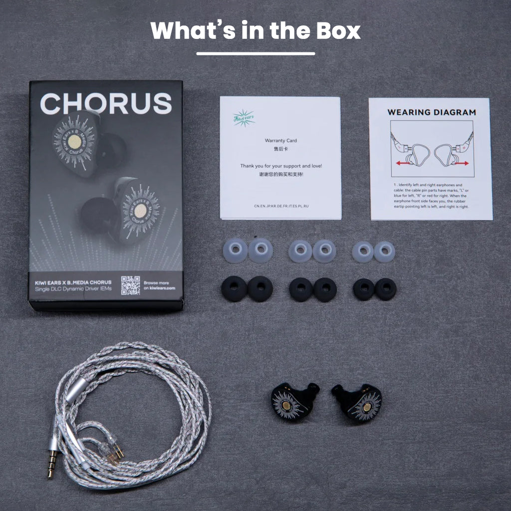 Kiwi Ears X B_Media - Chorus Single DLC Diaphragm Dynamic Driver IEM