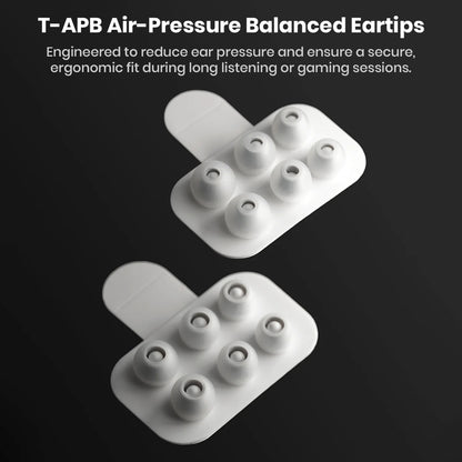 T-APB air-pressure balanced eartips included with TANCHJIM FOLA IEMs for ergonomic fit and reduced ear pressure during long sessions.