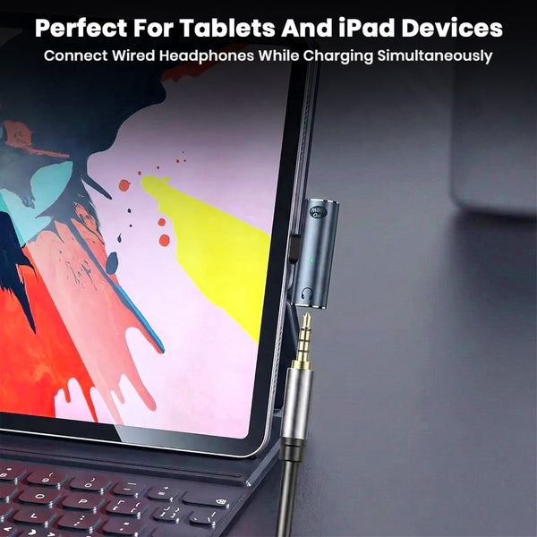 AUDIOCULAR – A14X 100W 2-In-1 Type C to Type-C/3.5mm Audio Adapter - 10