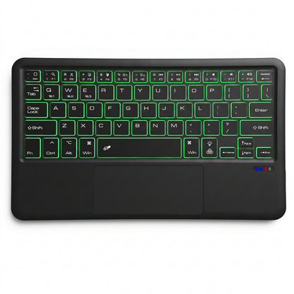Black wireless Bluetooth keyboard for ipad, compact design, compatible with iPad and other devices, 