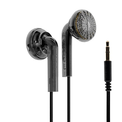 MOONDROP Nice Buds 15.4mm dynamic driver wired earphones in black variant with transparent housing and 3.5mm audio connector.