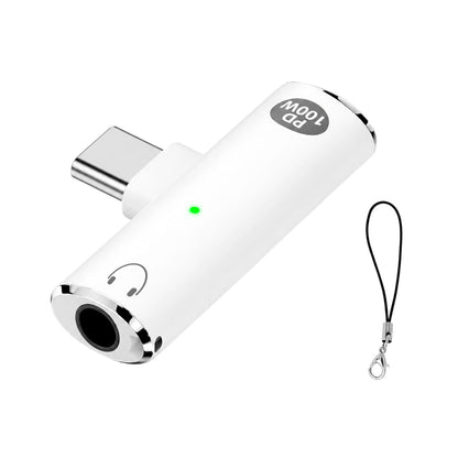 AUDIOCULAR – A14X 100W 2-In-1 Type C to Type-C/3.5mm Audio Adapter