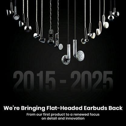 MOONDROP celebrates a decade of innovation in flat-headed earbuds from 2015 to 2025, highlighting design evolution and audio quality.