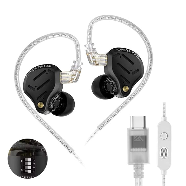 KZ- Pisces 10mm + 8mm Dual Dynamic Driver In-Ear Monitor - 1