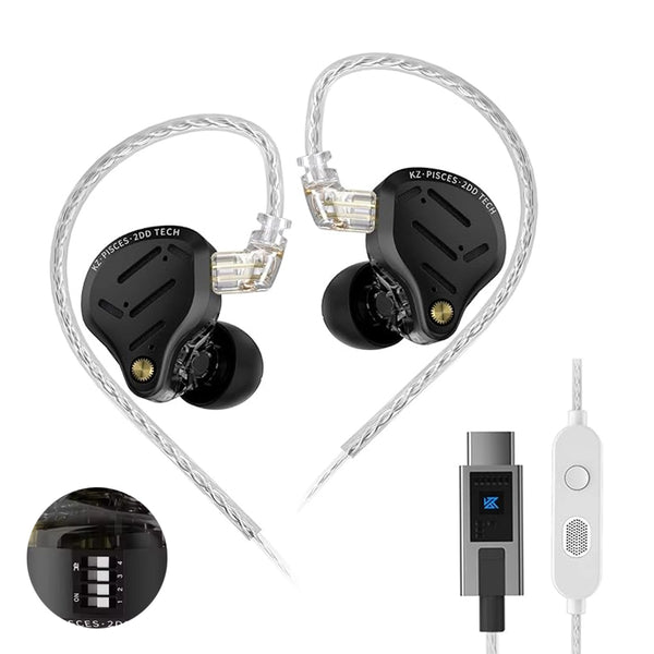 KZ- Pisces 10mm + 8mm Dual Dynamic Driver In-Ear Monitor - 19