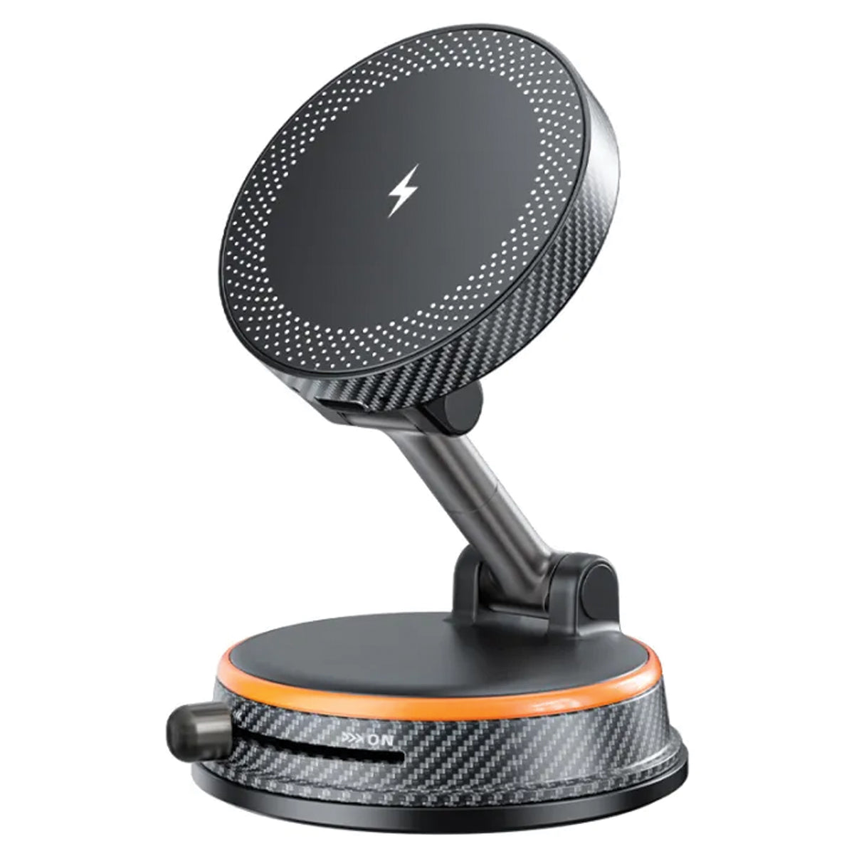TECPHILE - 2 IN 1 360° Vacuum Magnetic Phone Holder with Wireless Charging