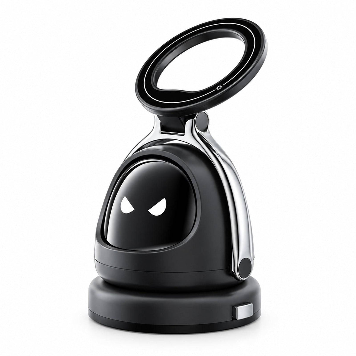 TECPHILE magnetic vacuum mobile holder with rotating 3 faces, featuring a cute face design